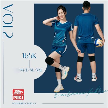 Bộ Quần Áo Bóng Chuyền Riki Vol2 Cổ Vịt